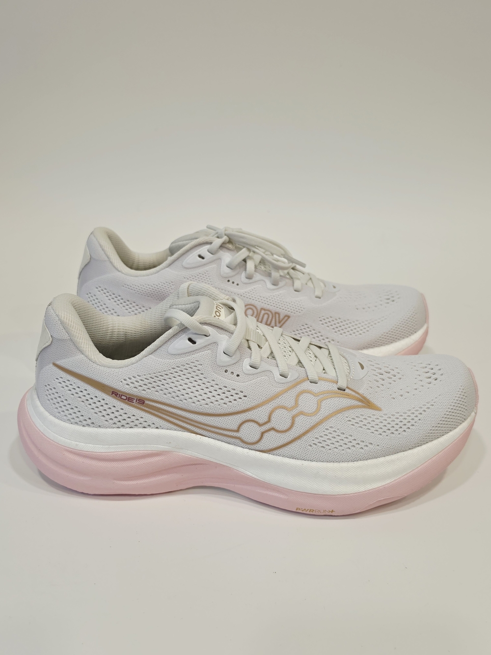 Saucony Ride 19 Women's White & Pink Running Shoes US Size 10 - Picture 5 of 8